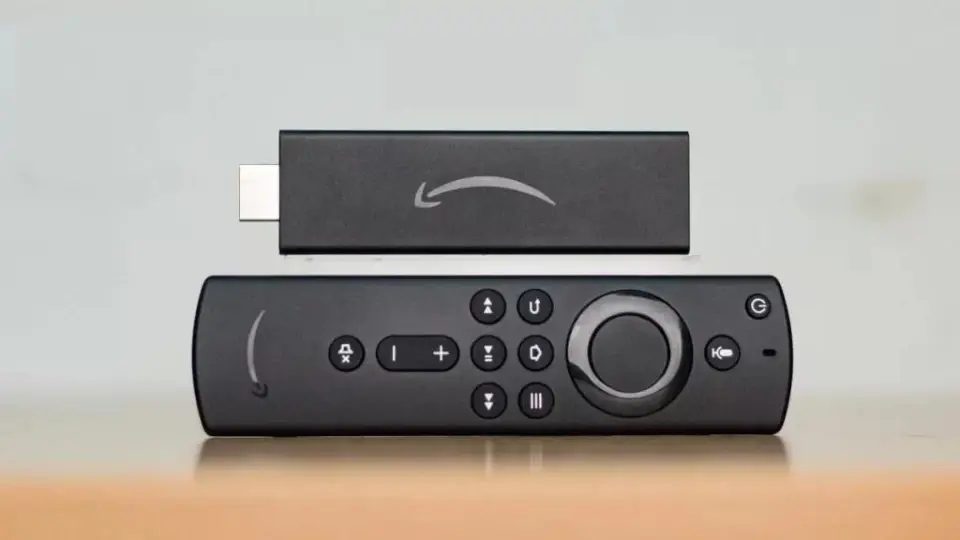 Amazon Fire TV Stick and remote used to install IBO Player